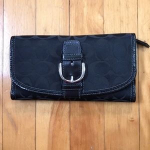 Black Coach Signature Wallet